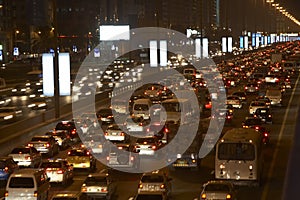 Dubai,Congestion At Night