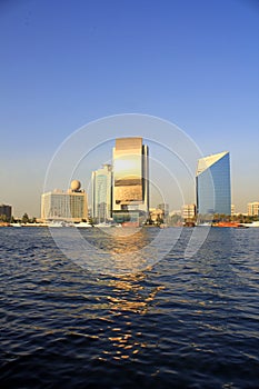 Dubai creek buildings, united arab emirates