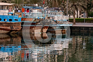 Dubai creek dow ships