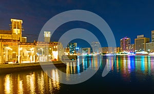 Dubai Creek at night