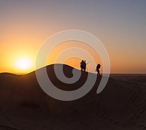 Dubai Desert Selfie Sunset UAE