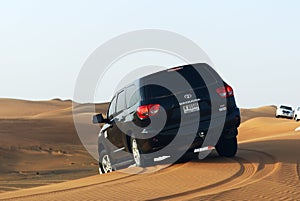 The Dubai desert trip in off-road car is major tourists attraction