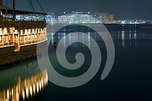 Dubai - Dhow Lights reflection and Palm constructi