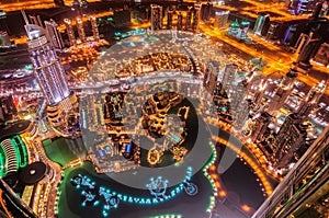 Dubai downtown aerial view, Dubai, United Arab Emirates