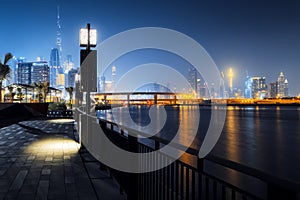 Dubai downtown city center skyline