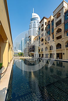 Dubai downtown, Souk Al Bahar market near Dubai Mall, United Arab Emirates photo