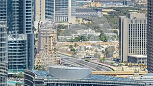 Dubai downtown at sunny day