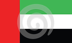 Dubai Flag official colors and proportion correctly vector illustration.