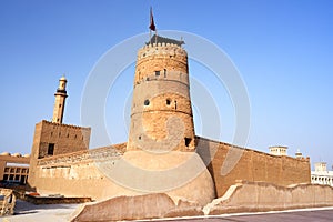 Dubai historical museum. Al Fahidi fort in past