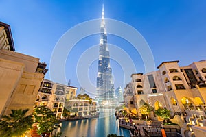 Dubai - JANUARY 9, 2015: Burj Khalifa building on
