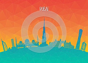 Dubai Landmark Global Travel And Journey paper background. Vector Design Template.used for your advertisement, book, banner, temp