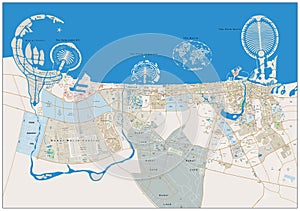 Dubai Large City Map photo