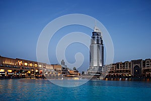 The Dubai Mall and The Address Hotel at Dusk