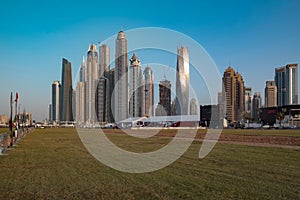 Dubai Marina epic skyline - towers and architecture - skydive Dubai attractions and activities