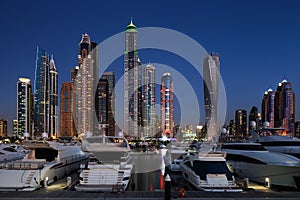 Dubai Marina with JBR, Jumeirah Beach Residences, UAE