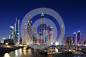 Dubai Marina with JBR, Jumeirah Beach Residences, UAE