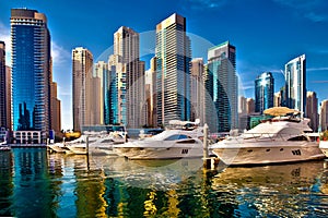 Dubai marina in UAE photo