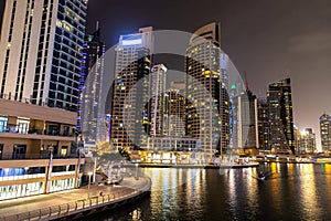 Dubai Marina at night