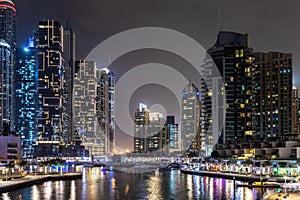 Dubai Marina at night