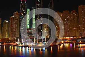 Dubai Marina at night