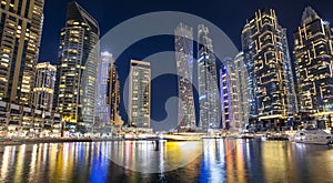 Dubai Marina night, UAE