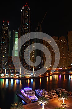 Dubai Marina at night