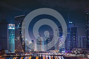Dubai Marina At Night