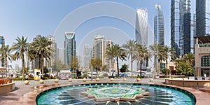 Dubai Marina skyline architecture buildings travel in United Arab Emirates panoramic view