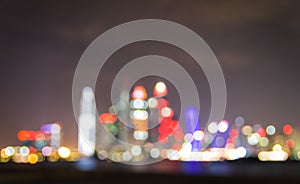 Dubai Marina Skyline - Blurred defocused bokeh