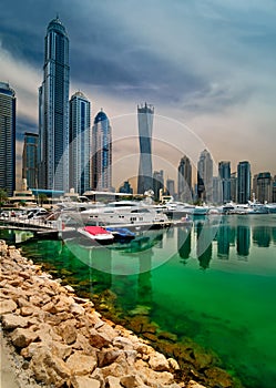 Dubai marina skyline, Dubai, United Arab Emirates