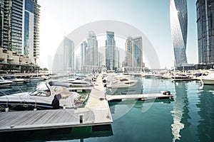 Dubai Marina at sunset