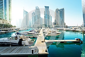 Dubai Marina at sunset