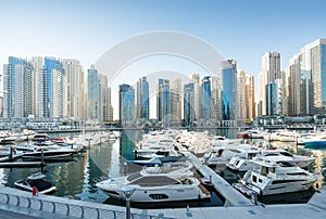 Dubai Marina at sunset