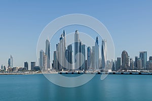 Dubai Marina Waterfront Skyscraper, Residential and Business Skyline in Dubai Marina, United Arab Emirates