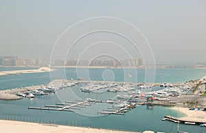 Dubai Marina yacht parking and Jumeirah Palm