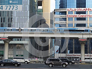Dubai Metro Train in the UAE