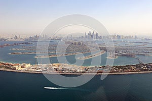 Dubai The Palm Island Marina aerial view photography