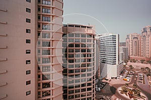 Dubai`s apartment window view