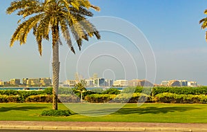 Dubai seaside view Palm Jumeirah road Dubai