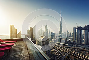 Dubai skyline, downtown city center