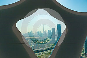 Dubai skyline from The Dubai Frame UAE