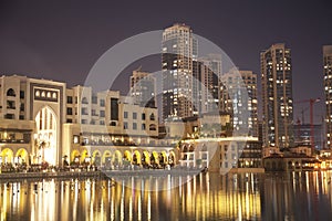 Dubai Skyline at Night, UAE