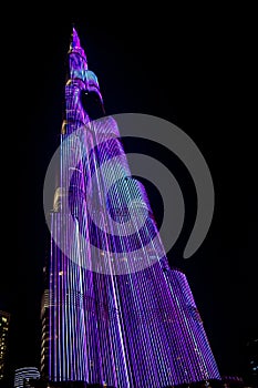 Burj Khalifa at night