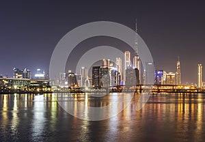 Dubai, UAE - 03.12.2023 - View of Dubai skyline, shot made from Dubai Design District. City