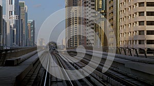 DUBAI, UAE - 8 December, 2017: Dubai Metro.