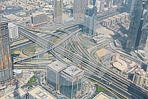 Dubai, UAE. Aerial view from the height of Burj Khalifa