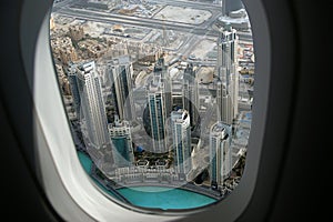 Dubai, UAE. Aerial view from the height of Burj Khalifa