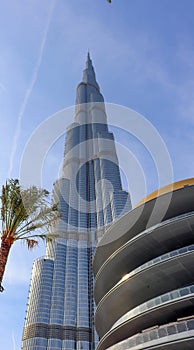 Dubai, UAE December 25/2018 Burj khalifa. Architecture building dubai skyline. Aerial view of united arab emirates city.