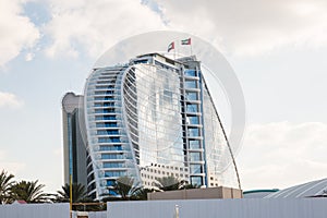 DUBAI, UAE-JANUARY 15: Skyscrapers in the city center on January