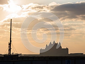 DUBAI, UAE-JANUARY 15: Skyscrapers in the city center on January